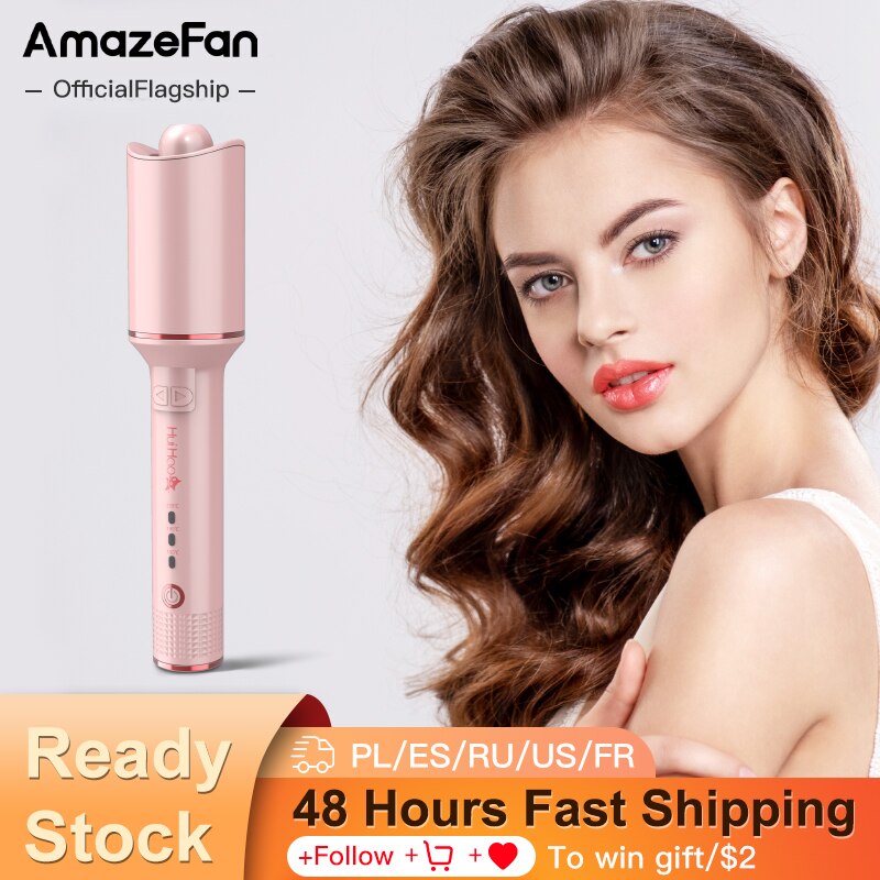 AmazeFan Automatic Curling Iron Rotating Curler Styling Tools for Curls Waves Ceramic Curly Magic hair curler