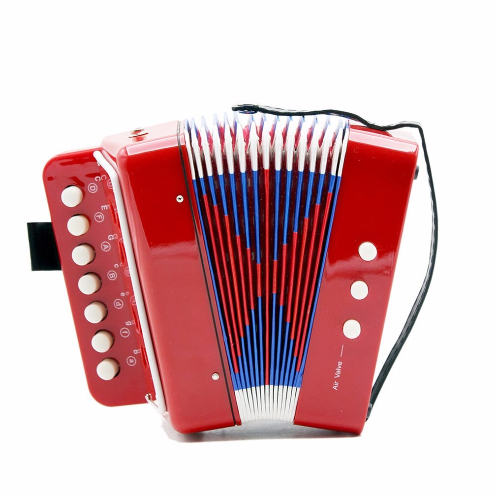 Mini Kids Accordion 7-Key 3 Bass Educational Childrens Beginner Practice Music Instrument Band Toy: Default Title