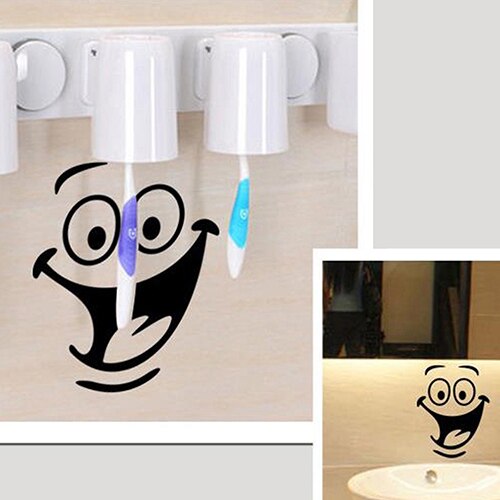Ansigt wc toilet mærkat værelse kunst indretning sjovt badeværelse køkken wallsticker wallsticker toilet stickers wall poster