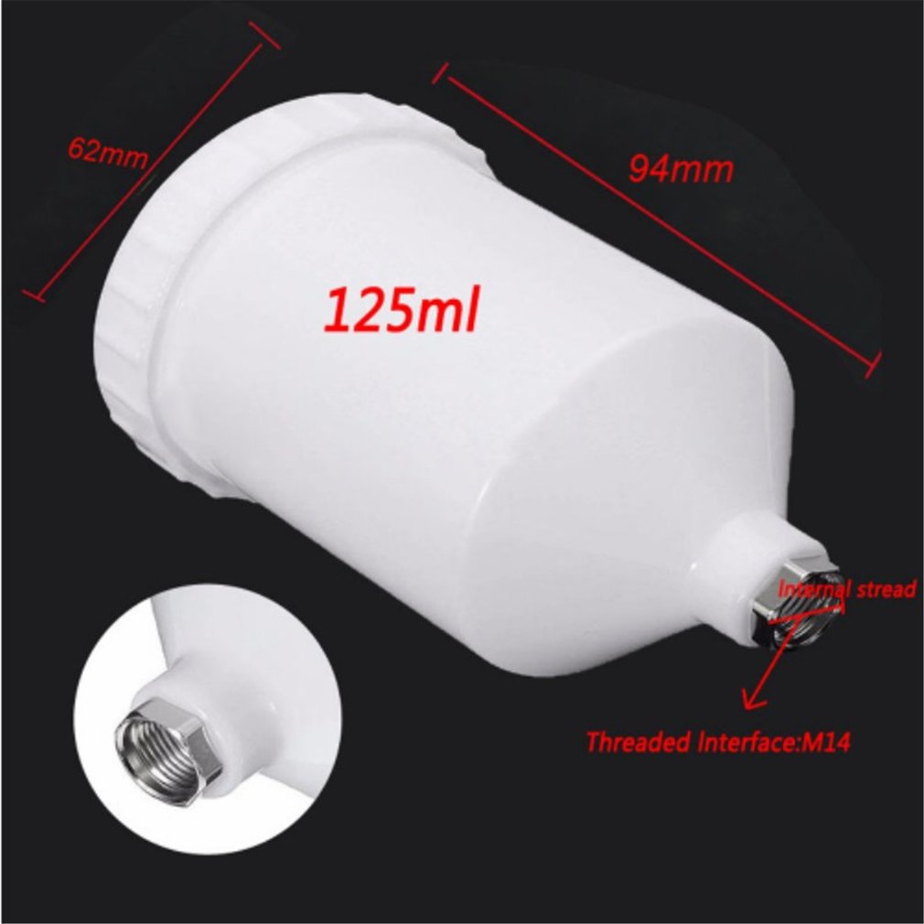 Plastic Spray Verf Cup Spuit Cup Air Gravity Feed Verf Spuiten Pot Fastmover Draad Connector voor Spuitpistool Onderdelen