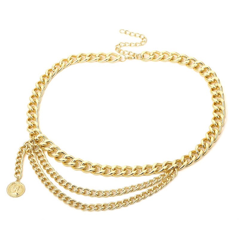 Brand Tassel Chain Belt For Women Dress Waist Silv...  Grandado