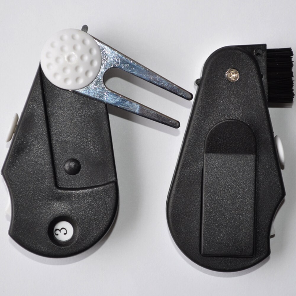 1 st 5- i -1 golf divot verktyg multifunktionell golf green gaffel divot reparationsverktyg switchblade groove cleaner