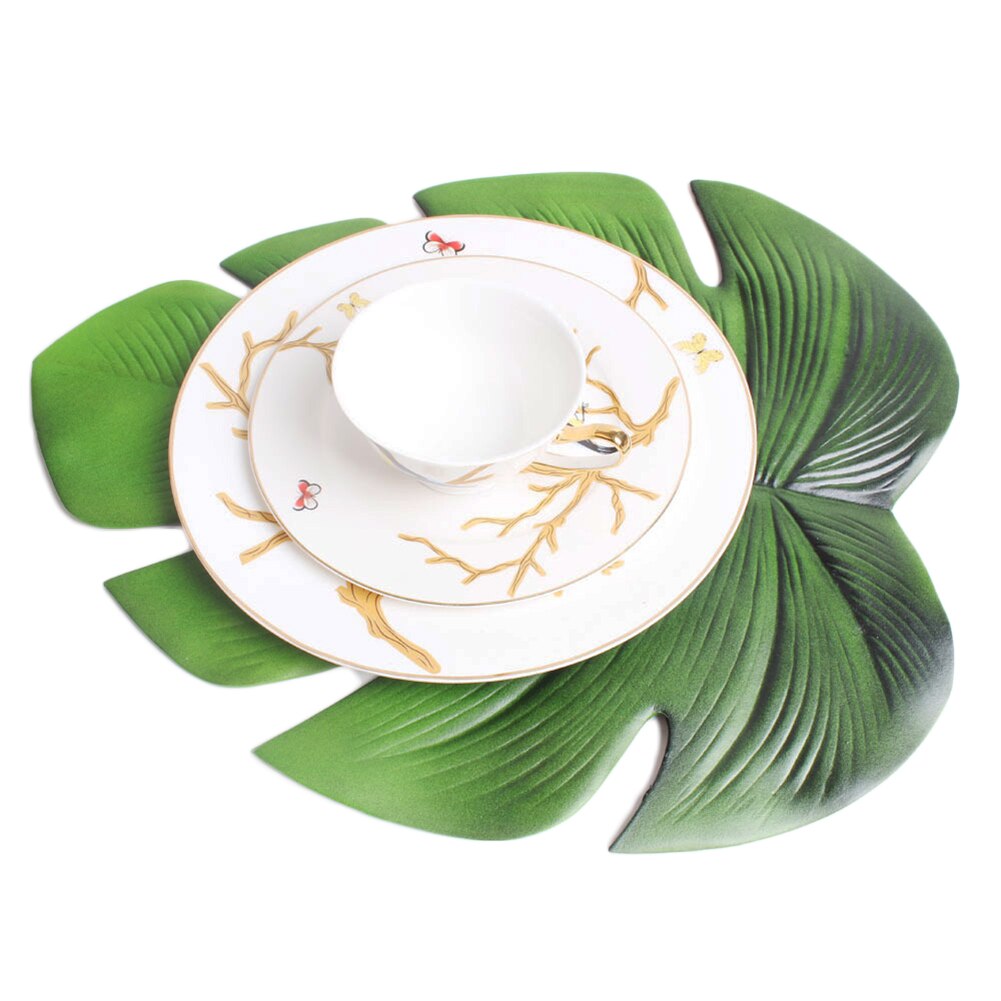 Artificial Plant Leaf EVA Waterproof Insulation Pad for Home Table Decoration SNO88: 2