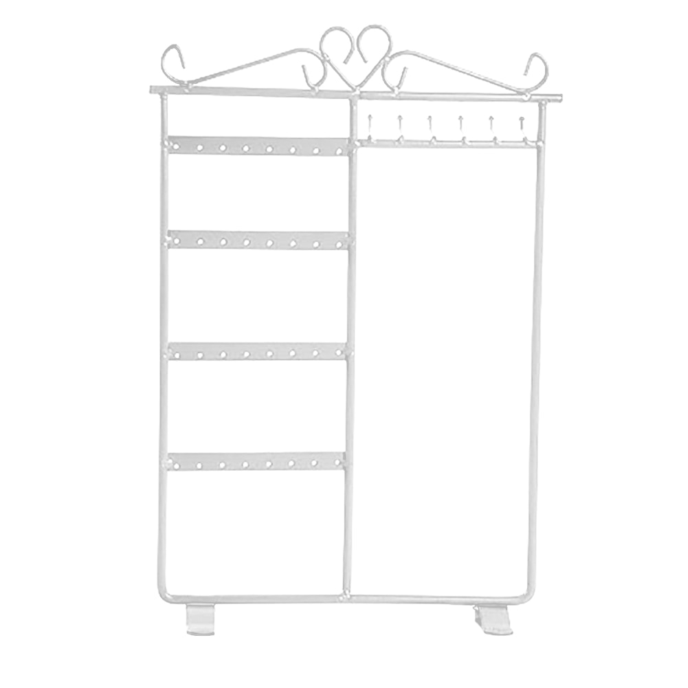 rangement bijoux Earrings Necklace Jewelry Display Hanging Rack Metal Stand Organizer Holder jewelry organizer/jewelry display: White