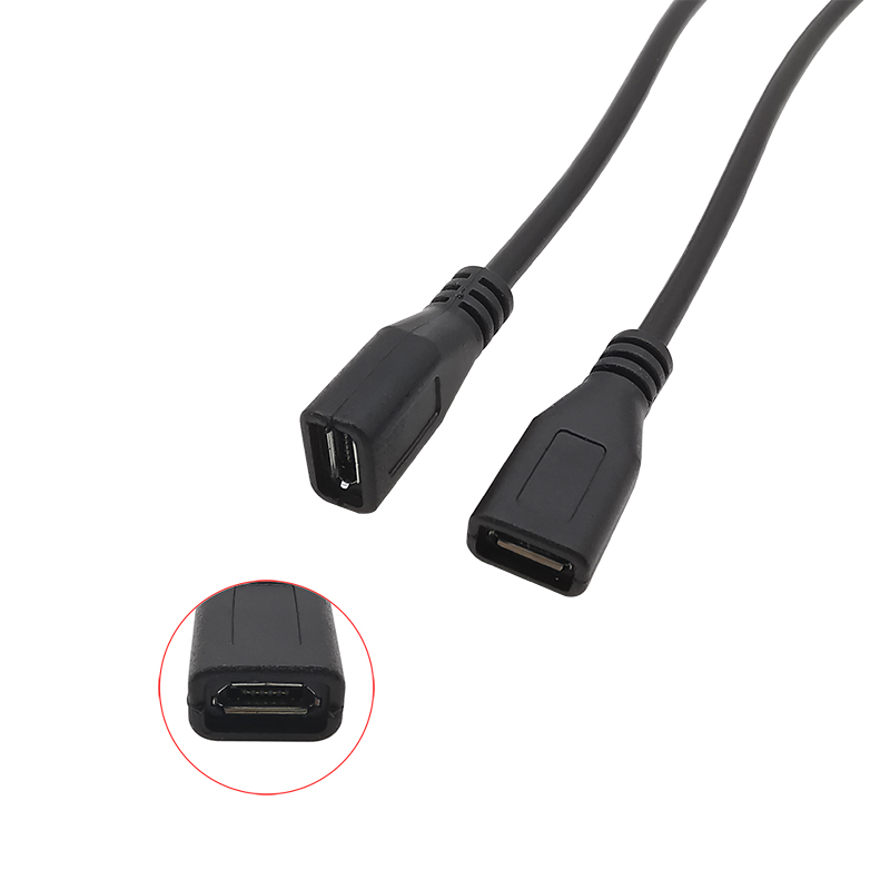 Micro USB Male Female Socket Power Supply Cable 2 / 4 Pin Wire Micro USB Plugs Jacks DIY Charging Data Cord Extension Connector