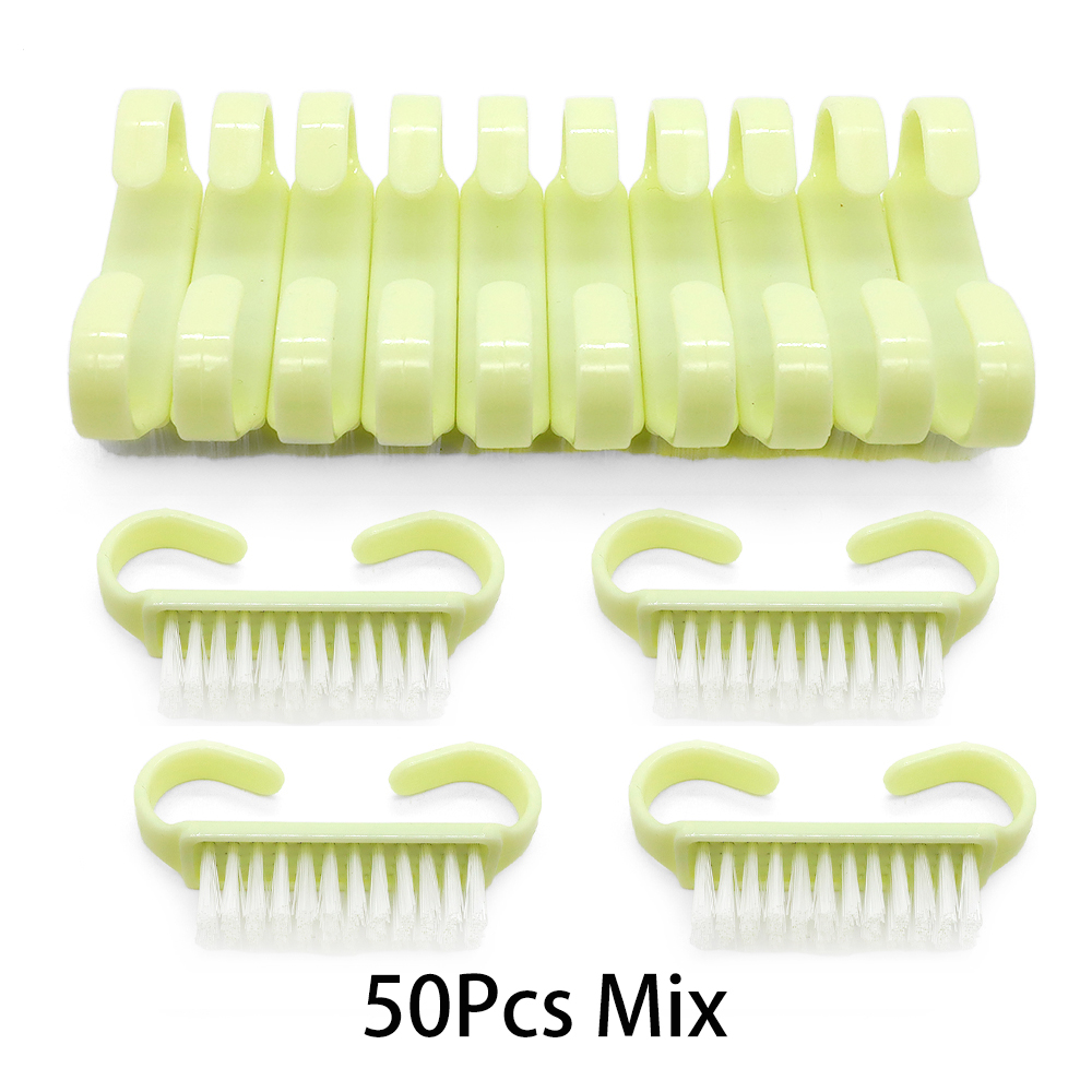 10/20/50/100 Stuks Handgreep Nagelborstel Vingernagel Scrub Schoonmaken Nagelborstels Cleaner Nail scrubber Bulk Voor Mannen Vrouwen JEARLYU: Rood