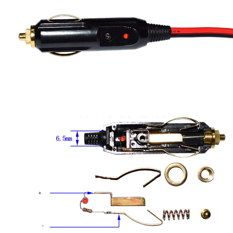 D7WD Veilig Auto Stopcontact 12/24V 180W Sigarettenaansteker Stekker Dc Adapter