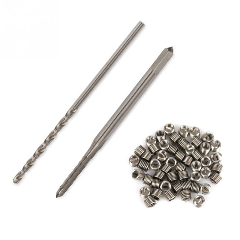 50Pcs Coiled Wire Inserts Helical Screw Threaded Inserts M1.6*0.35*2D Stainless Steel Thread Repair Insert kit