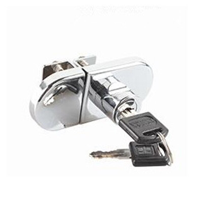 Cerraduras para vitrina de vidrio, aleación de Zinc, puerta simple/doble, sin necesidad de taladrar, fácil de instalar