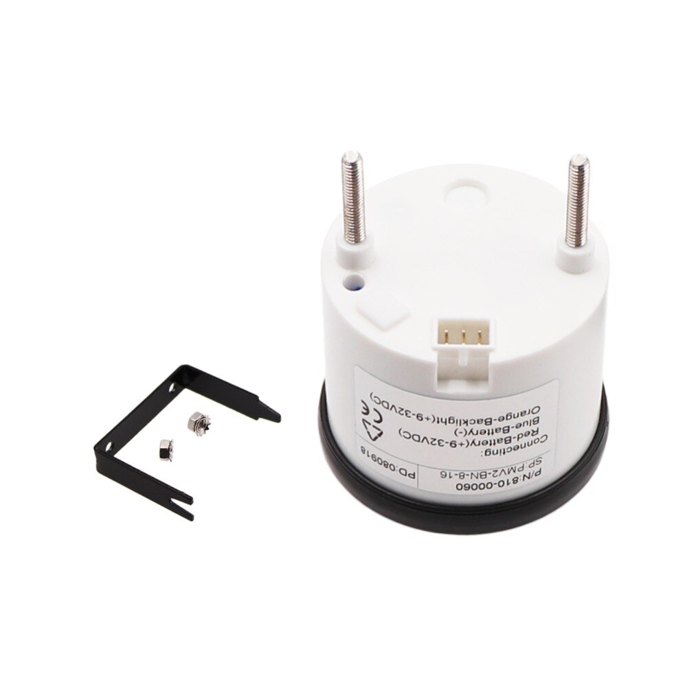 Universell marin båt bil voltmeter mätare 9 ~ 32 v arbetsspänning 52 mm vattentät spänningsindikator med röd bakgrundsbelysning