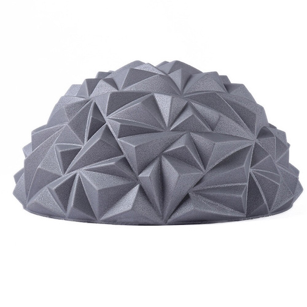 Newly Inflatable Half Sphere Yoga Balls PVC Massage Fitball Exercises Trainer Balancing Ball For Gym Pilates Sport Fitness Yoga: Gray