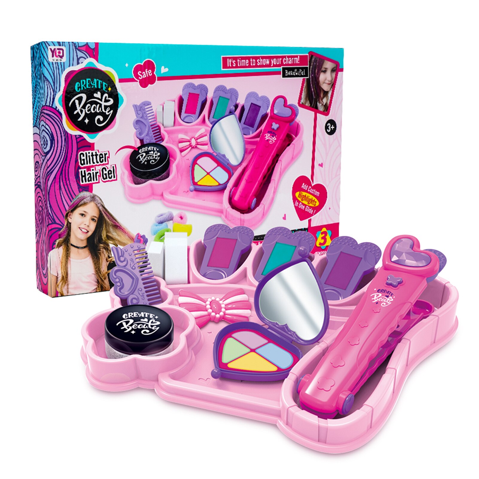 Baby Mädchen Kinder Make-Up Kit Set Prinzessin Pretend Spielen Schönheit Haar Salon Spielzeug Mädchen Weihnachten Geburtstag für kinder make-up: Makeup Kit 11