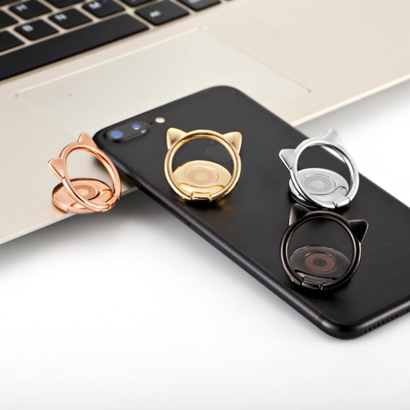 Universal 360 Grad Nette Katze Finger Ring Grip Handy Ständer Halter Halterung Unterstützung Für IPhone Xiaomi Mi10 Huawei Samsung