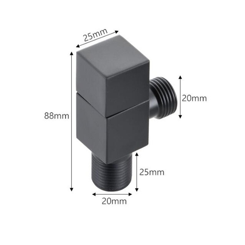 Winkel Ventil Wasser Regelventil Brus Gold Ecke Ventil Schlecht Wasserhahn Wasser Ventil 1/2*1/2 Edelstahl Schwarz Winkel ventile
