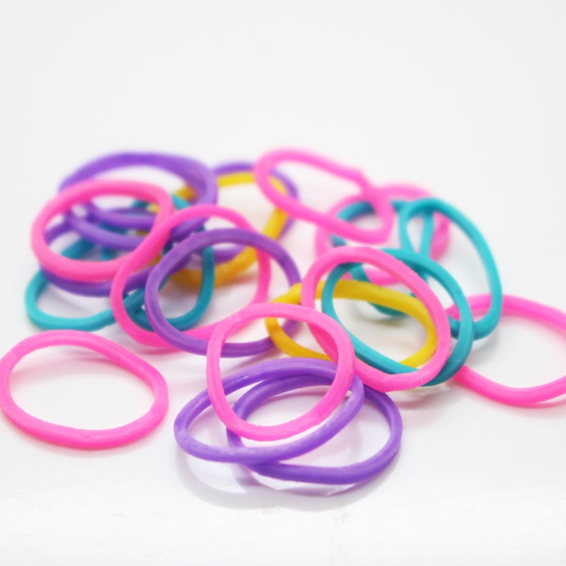 400 Pcs/lot hair elastic bands colorful/black TPR material one-off rubber bands for women girls braid headwear