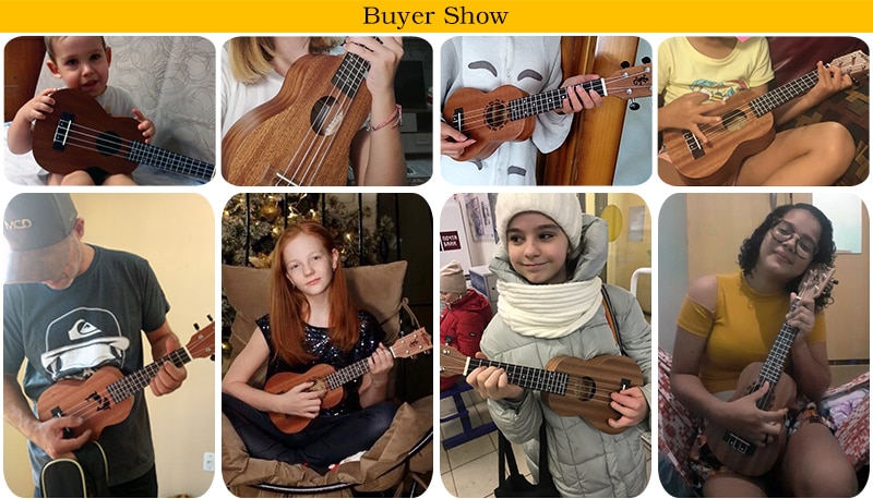 Aiersi 21 pulgadas conjunto completo ukelele de caoba de 4 cuerdas de guitarra Soprano piña Gecko ukelele con el bolso de la correa de la cadena de sintonizador de Capo recoge