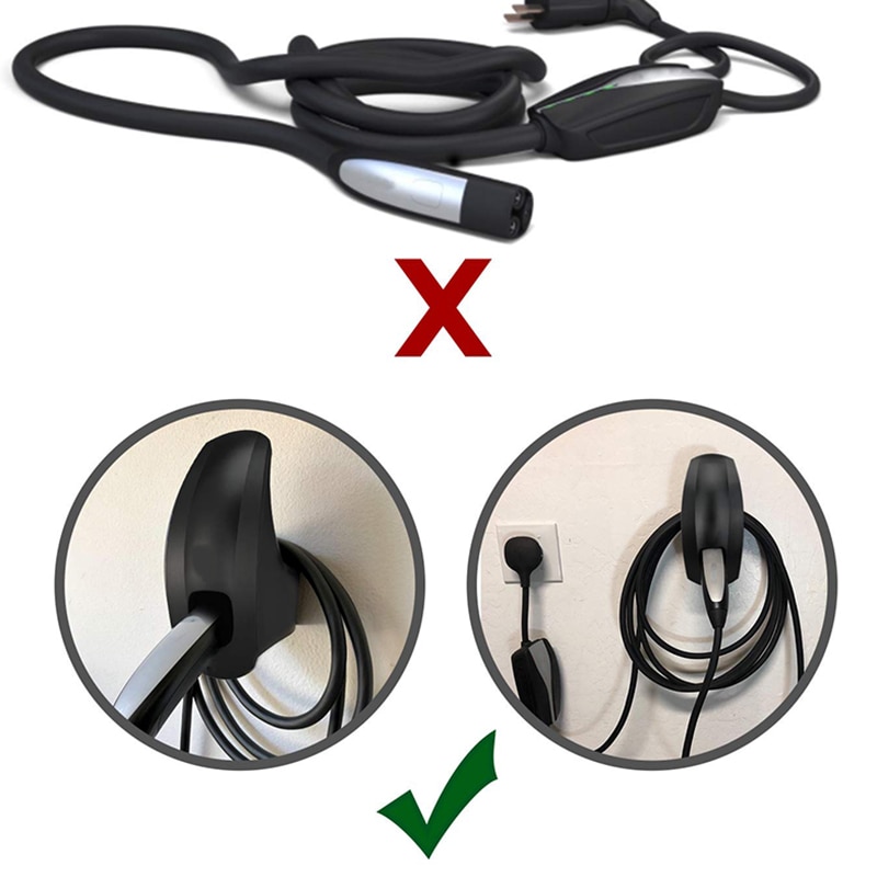 Charging Cable Organizer, for Tesla Motors Wall Mount Connector Cable Organizer Bracket Charger Holder Adapter for Model S Model