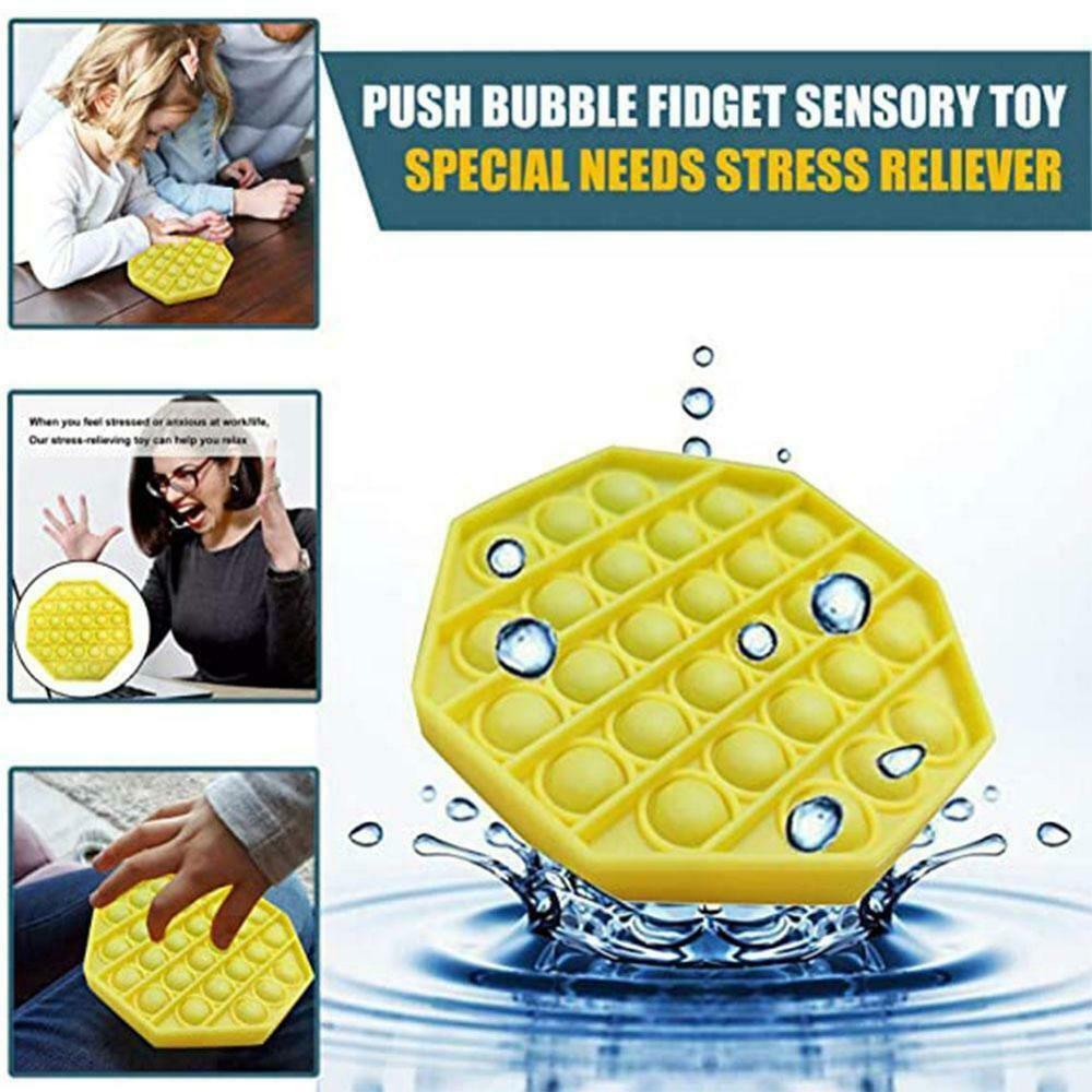 1xPush Bubble Sensory Fidget Toy Autism Special Needs Silent Classroom Sensory Fingertip Toy Adult Kids Funny Antistress Toys