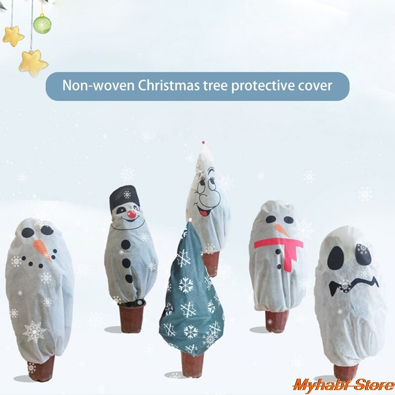 Kerst Outdoor Plant Cover Winter Warm Boom Struik Planten Beschermende Tas Vorst Bescherming Cover Voor Home Yard Garden Decor