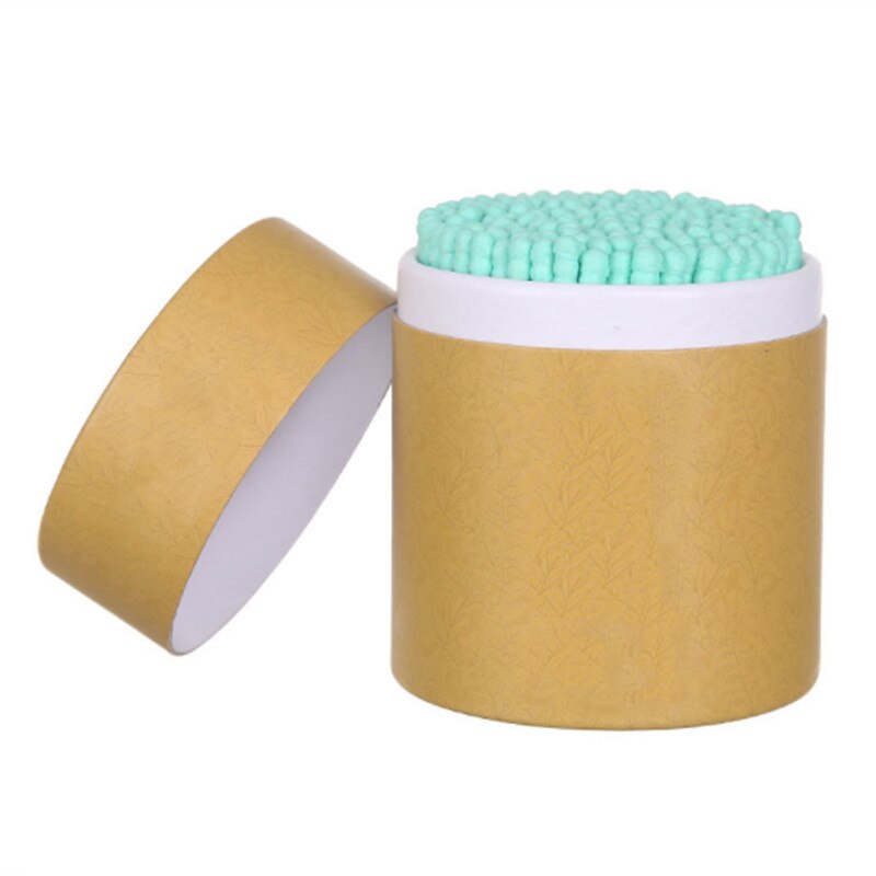 Bamboe Wattenstaafje Houten Sticks Zachte Wattenstaafjes Schoonmaken van Oor Tampons Microbrush Pampons Gezondheid Schoonheid 200 stks/doos: Green-200PCS