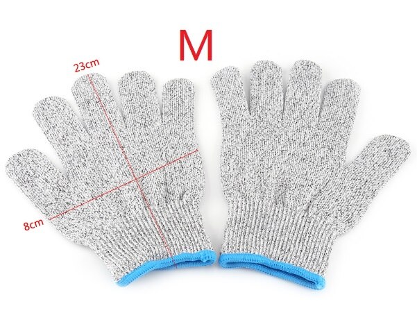 1 par skærebestandige handsker hppe åndbar letvægts sikkerhedshandsker håndbeskyttelseshandske til bygherre gartner reparatør s-xl: Blå m