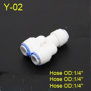 1/2 "3/4" 1/8 "gwint plastikowa rura 1/4" 3/8 "OD wąż rury szybkie złącza RO złącza wody armatura System odwróconej osmozy: PY6.35