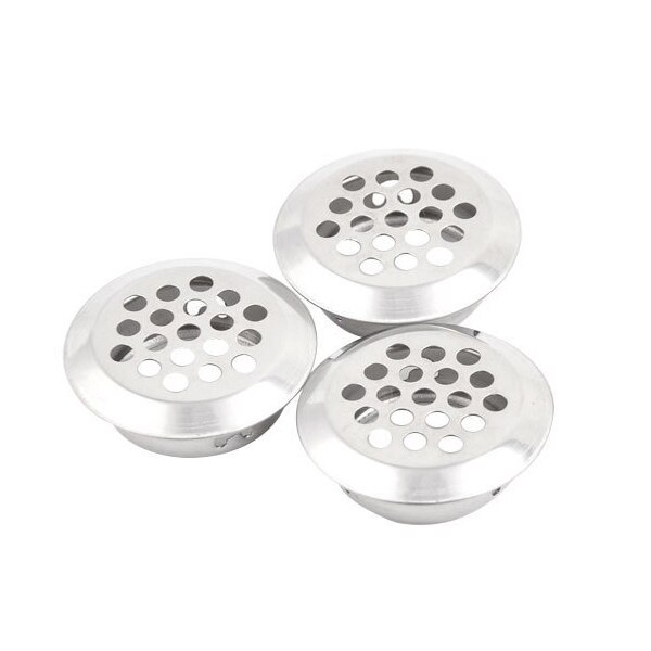 Rvs keuken badkamer ronde gaas gootsteen zeef filter 5 stuks zilverkleurig