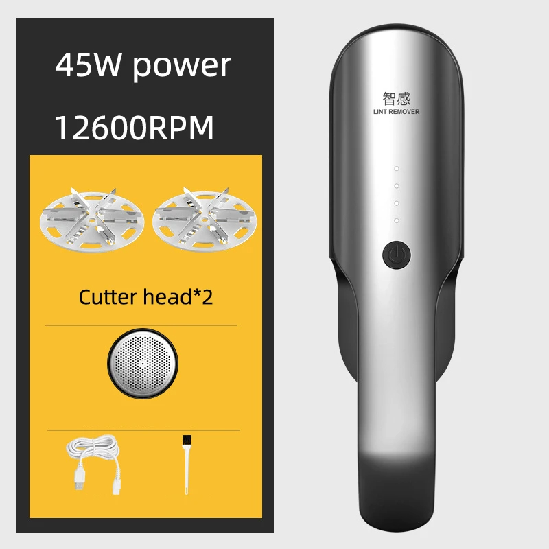 45W Commercial Hairball Trimmer Clothes Lint Remover Spool Machine Electric Lint Remover Shaving Ball Dry Cleaners: WHITE