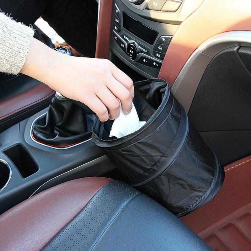 Flexible Car Trash Bin Portable Folding Trash Bin Car Organizer, Storage Bag, Seat Trash Container