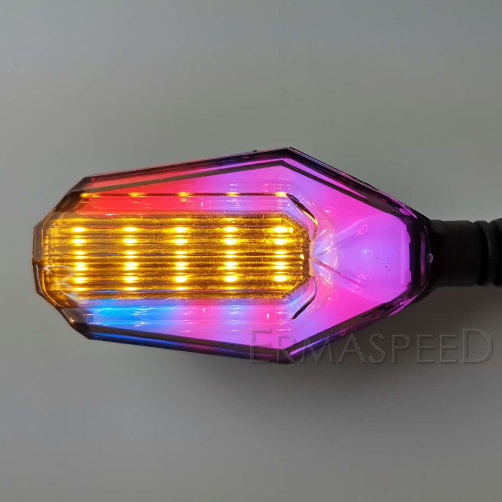 Intermitentes LED universales para motocicleta, luces intermitentes ámbar IPX6, luz diurna, accesorios para Moto: Multicolor
