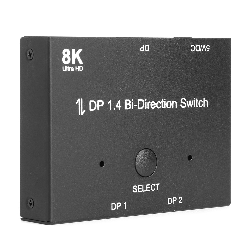 Displayport Splitter DP1.4 Switch Poorten Bi-Richting 1X2/2X1 Displayport Switcher Ultra Hd 8K @ 30Hz 4K @ 120Hz Voor PS4 Xbox Hdtv
