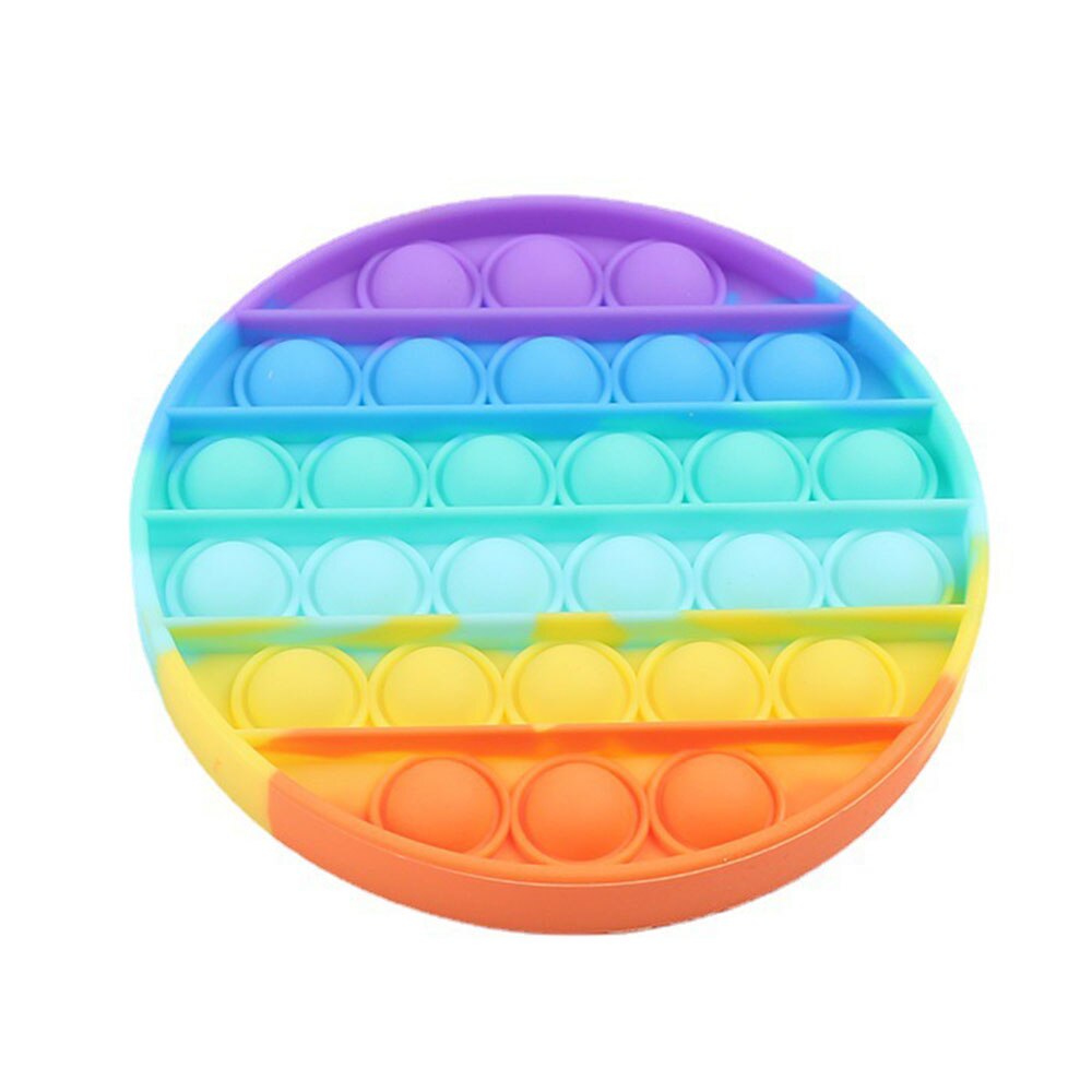 Pop It Fidget Push Bubble Sensory Toy Autism Special Need Stress Reliever Squeeze Sensory Figet Toys Relieve Stress Help Recover: Colorful