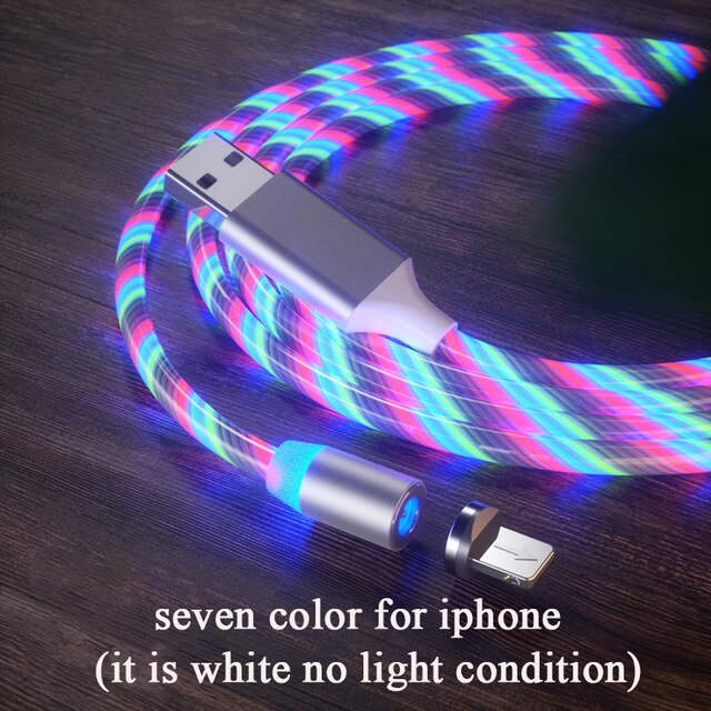 Lighting Fast Charging Magnetic USB Type C Cable Magnetic Cable USB Micro Charger Cable Wire for Xiaomi iPhone Huawei Samsung: Colorful For iPhone