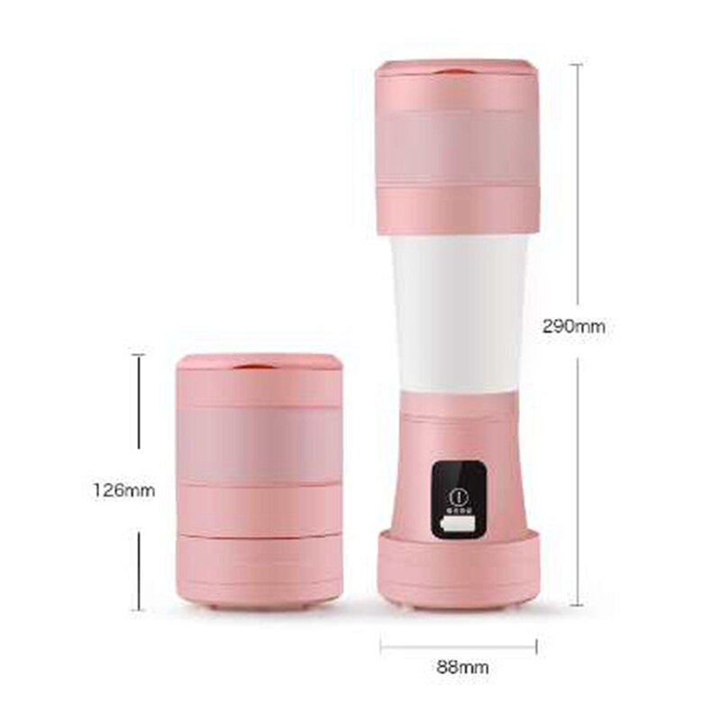 Usb Oplaadbare Draagbare Juicer Cup Mini Juicer Elektrische Opvouwbare Telescopische Juicer Cup Sap Cup Vruchtensap Mengen Cup