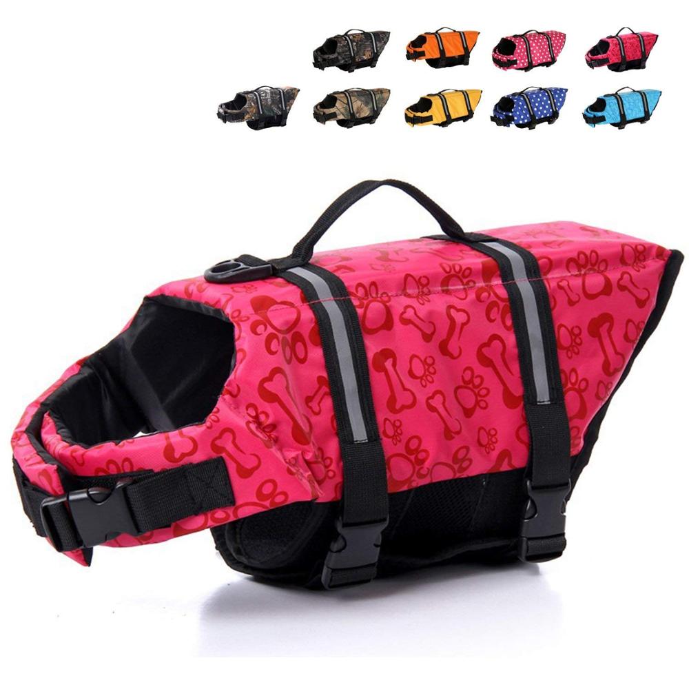 XS-XL Dog Life Jacket Rescue Swimming Wear Safety Clothes Vest Swimming Suit Outdoor Pet Dog Cat Float Doggy Life Jacket Vests