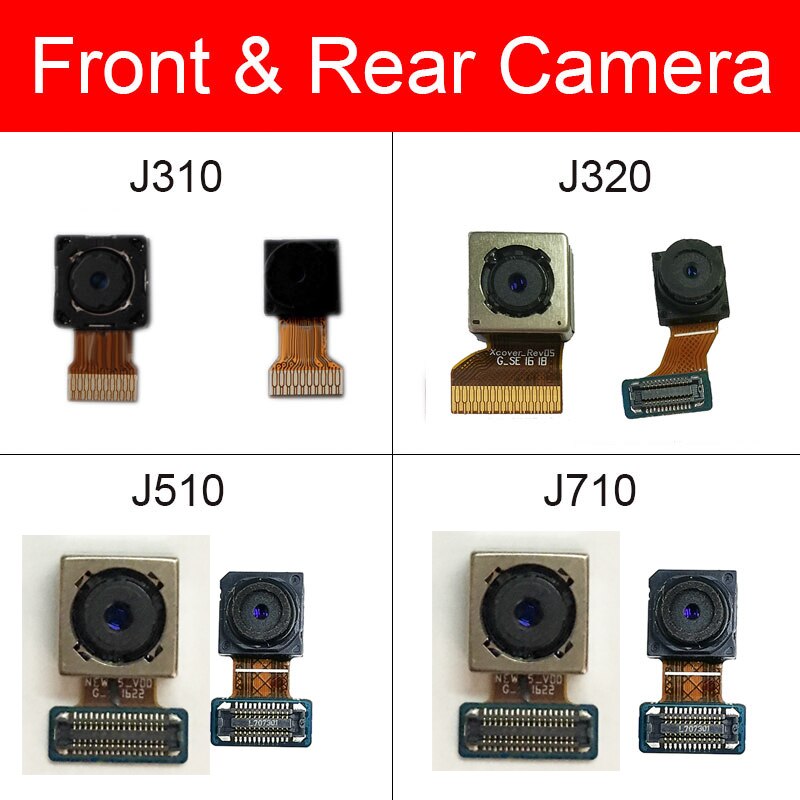 For- og bagkamera til samsung galaxy  j3 j5 j7 j310 j320 j510 j710 hovedkamera modul lille kamera flex kabel dele