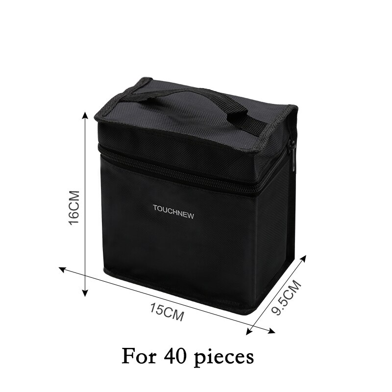 Bolsa para rotuladores de 280/220/170/168/80/60/40/30 piezas, bolsa para marcadores, artículos para la mochila del colegio, sin marcadores, estuches para lápices: For 40 pieces