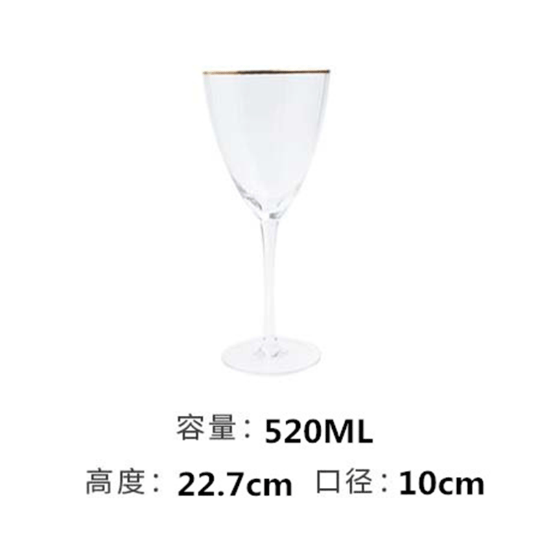 Krystal champagne glas strimmel mønster vinde kop phnom penh kegle kop bryllupsfest glas middagsservice levering gennemsigtig kop: A 520ml