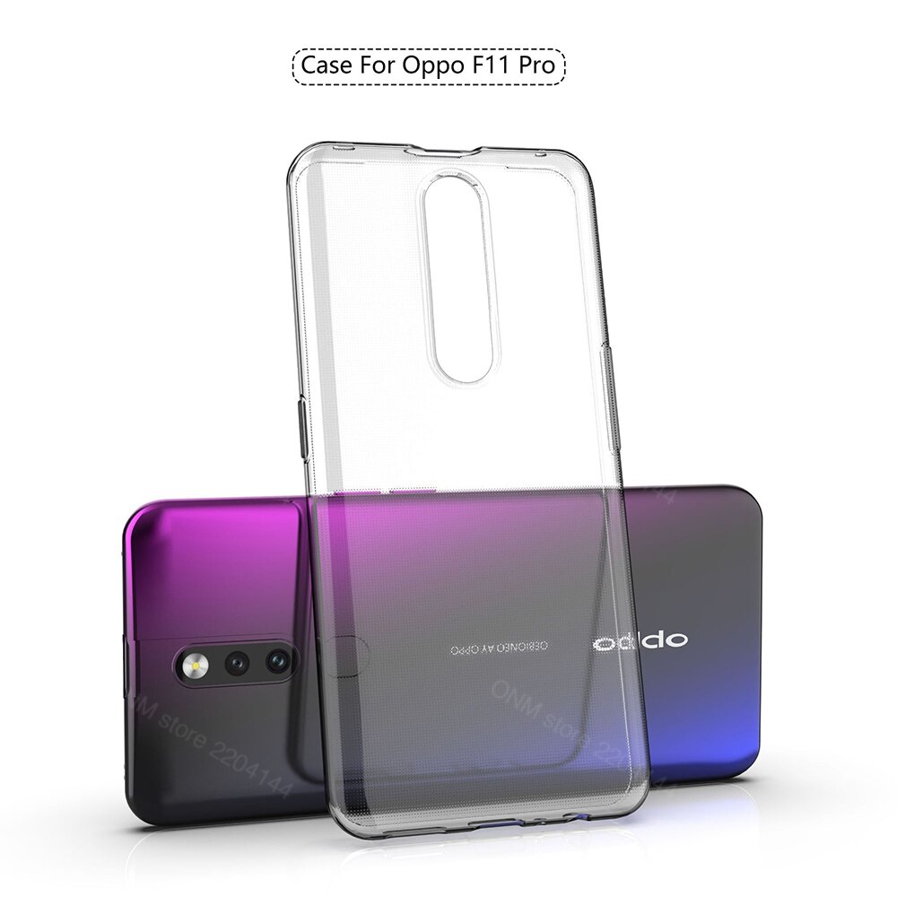 Case Voor Oppo F11 Tpu Silicon Clear Gemonteerd Bumper Soft Case Voor Oppo F11 Pro Transparant Back Cover