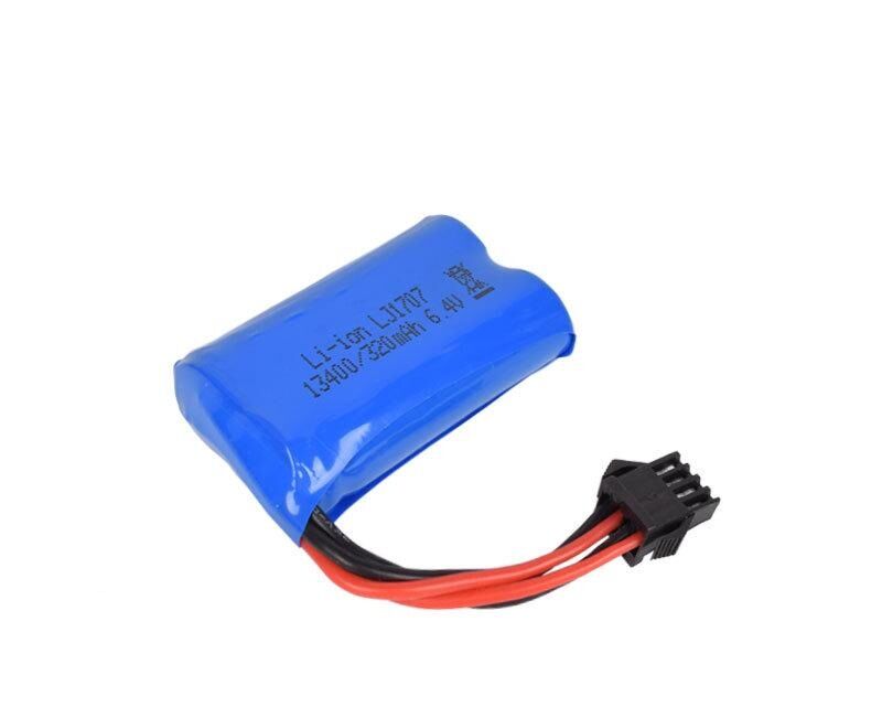 5styles 6.4v 1000mAh/800mAh/750mAh/500mAh/320mAh Li-ion Battery JST SM4P plug/USB for wltoys L959 18628 R/C car R/C truck: Red