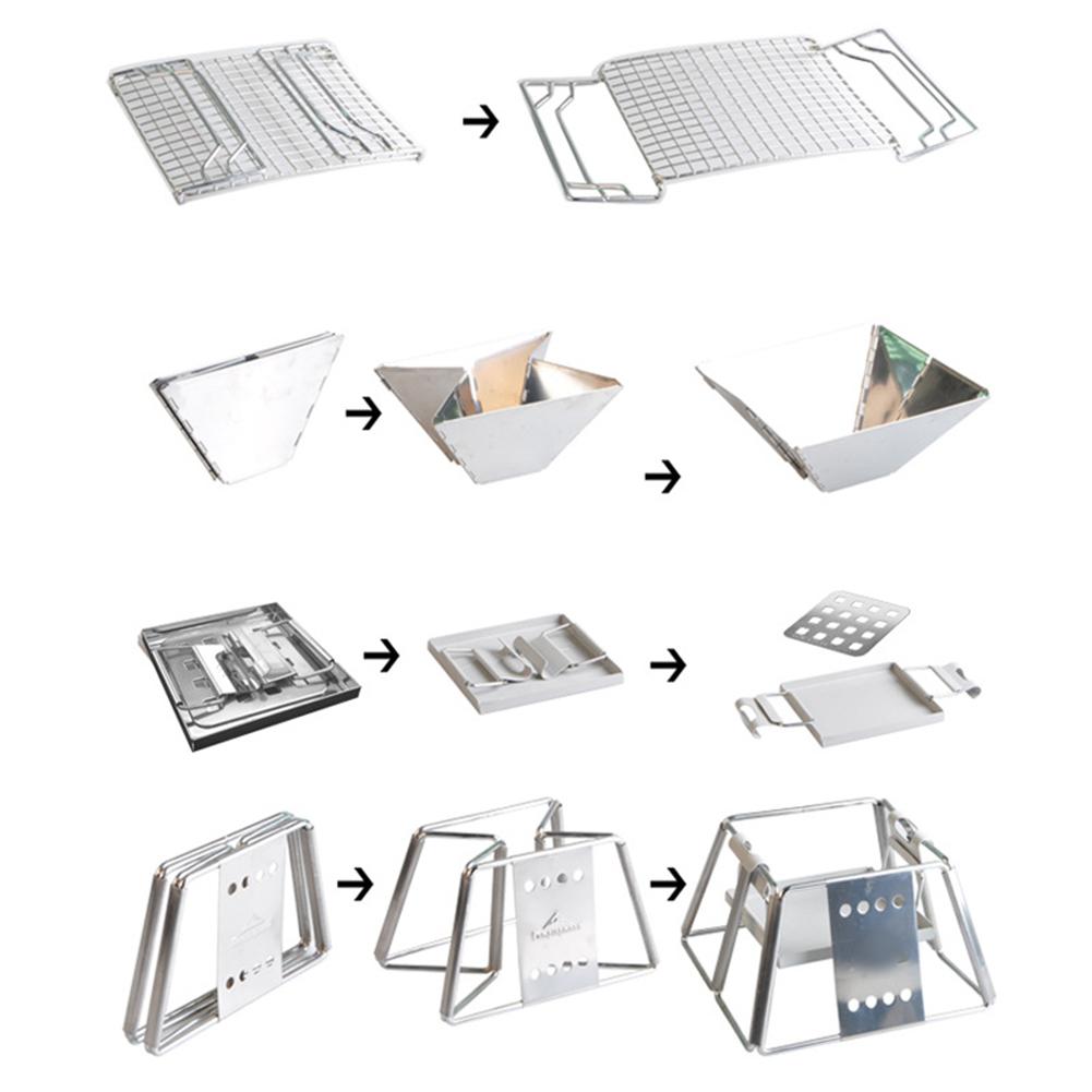 Exquisite Portable Stainless Steel BBQ Oven Set BBQ Grill for Outdoor Small Barbecue