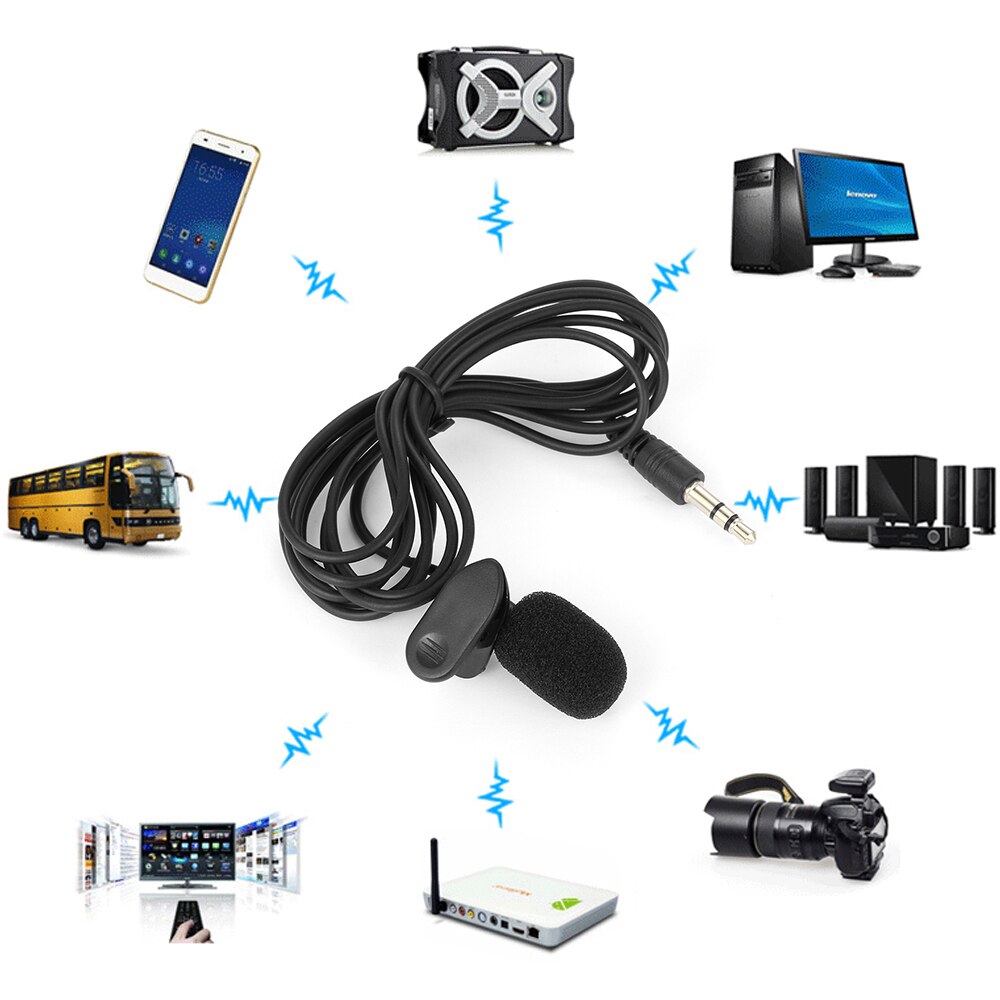 1PC Clip On Microfone Mic Mini Hands Free for Notebook PC Laptop Skype Wired Condenser 3.5mm and Durable