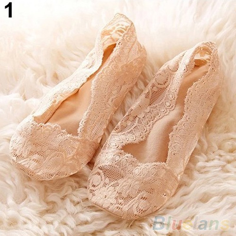 Blonder usynlige sokker gummislip anti-slip bådstrømper kvinder dame bomuld no show korte sokker tøffelforing low cut sok sommer