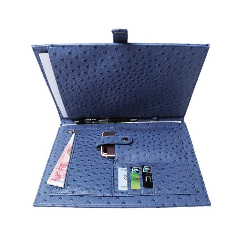 Saudi Arabia Office Women Wallets A4 paper Multi-functional wallet Ostrich leather Female Clutch Card Holder Purse