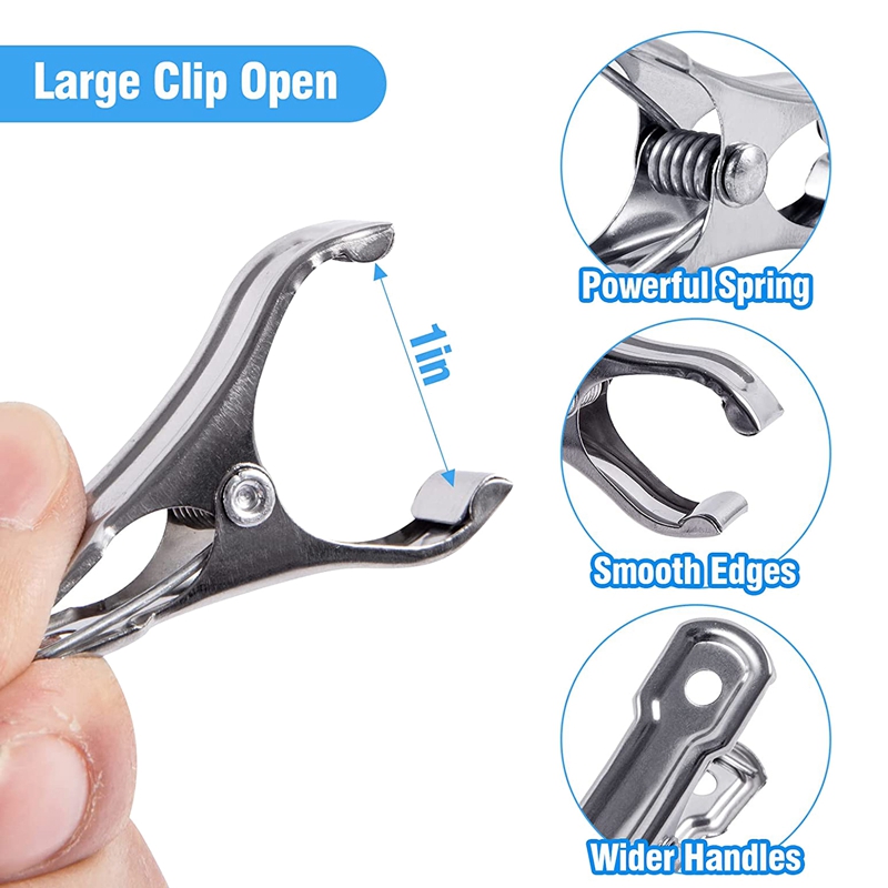 100 Stuks Kleding Clips Tuin Clips, Kas Klemmen Rvs, Kas Clips Voor Netting, hebben Een Sterke Grip
