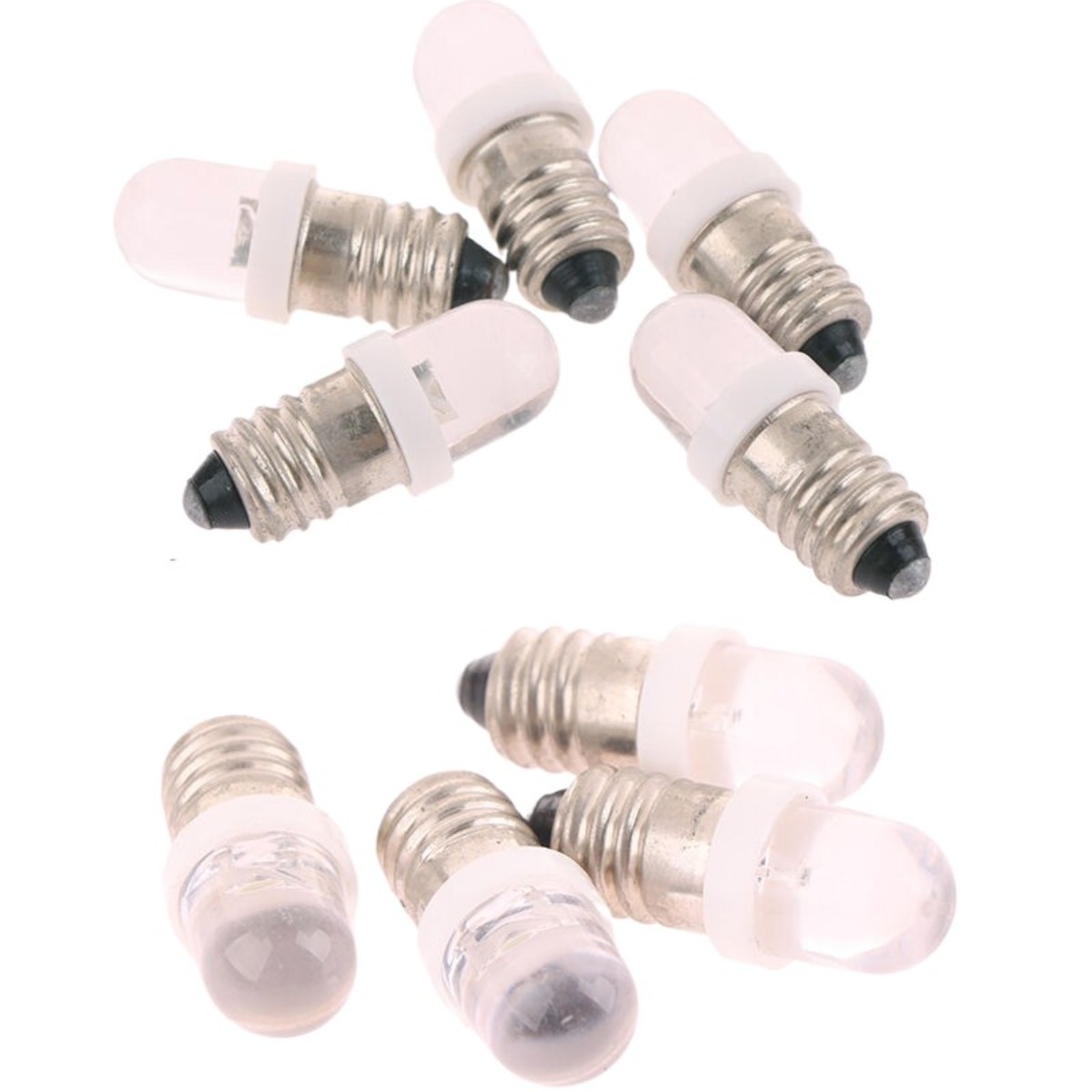 5Stck e10 LED-Lampe e10 dc 3v 6v 12v 24v Instrumenten lampe e10 Anzeige lampe altmodische Taschenlampe Taschenlampe DIY Arbeit Mini Licht