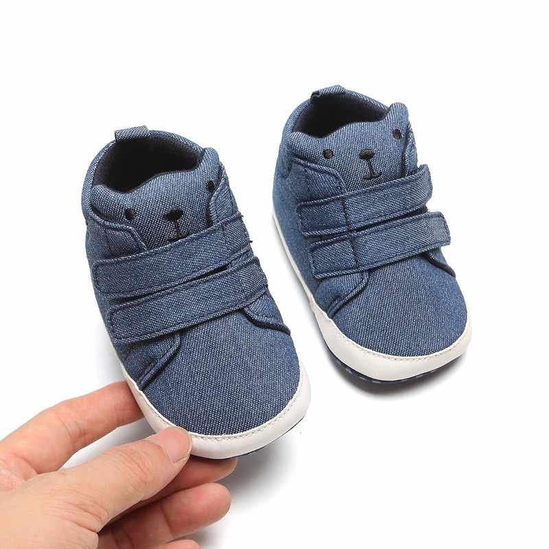 Nyfødt baby drenge sko spædbarn dreng pre-walker blød sål barnevogn sko lærred sneakers sneakers fritidssko
