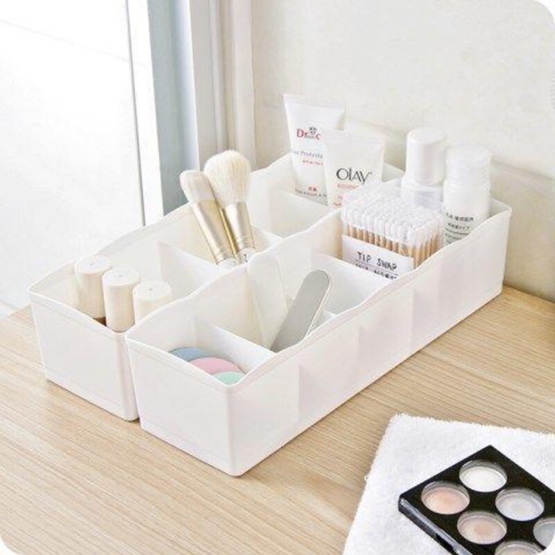 Fowecelt 5 Grids Lade Organizer Ondergoed Kleding Organizer Box Closet Organizer Stropdassen Sokken Shorts Bra Desk Organizer