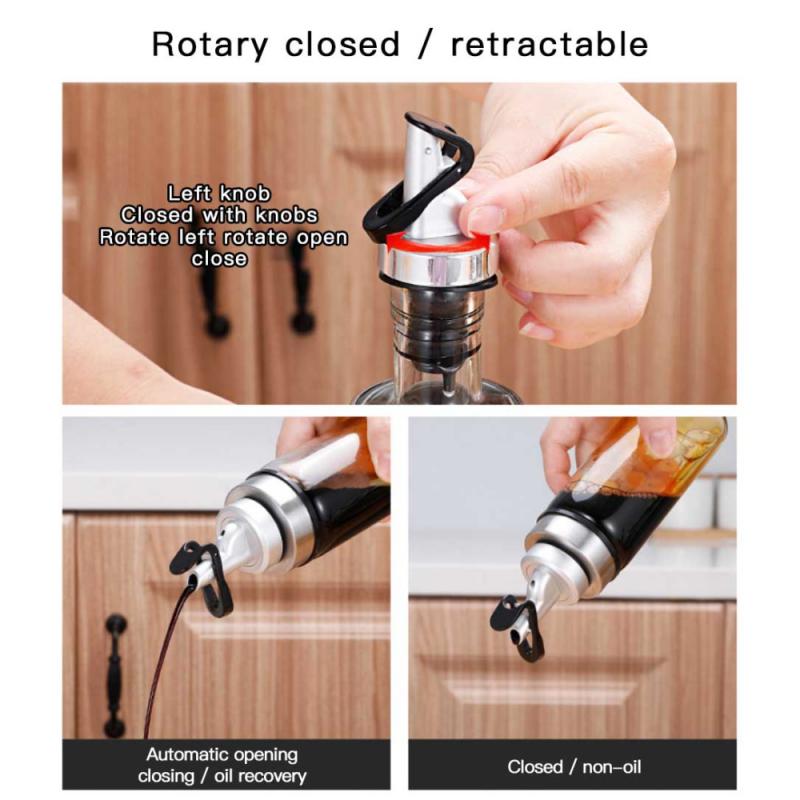 Automatische Flip Nozzle Lekvrije Fles Wijn Fles Deksel Wijnfles Cap Uitloop Stopper Dispenser Olijfolie Sproeier Keuken Tool