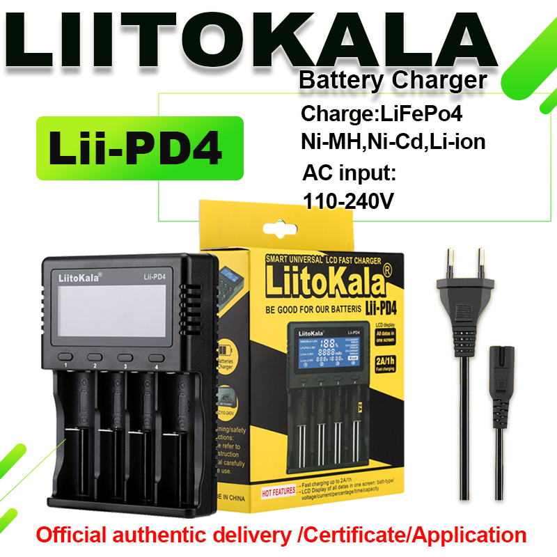 LiitoKala Lii-100B lii100 lii202 lii402 lii500 lii600 lii-500s Battery Charger: Sliver